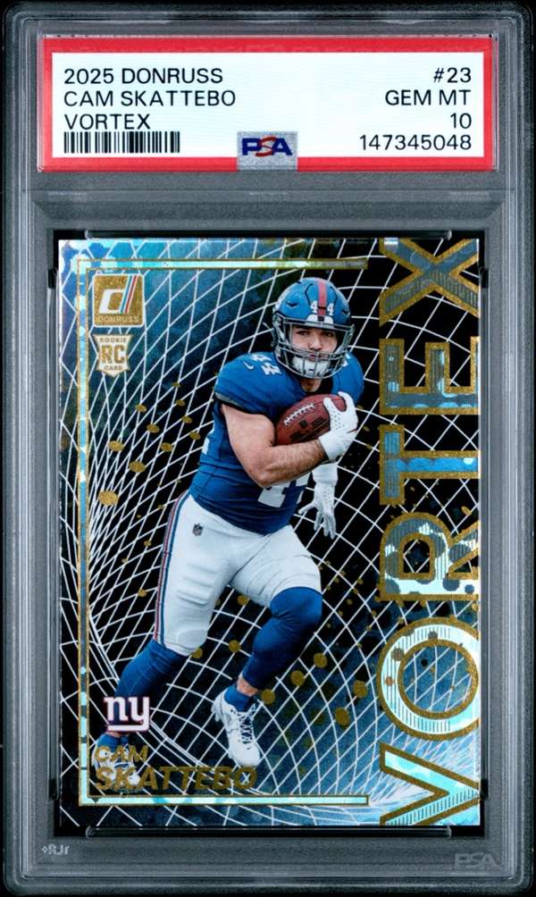 2025 Donruss - Vortex #23 Cam Skattebo PSA 10