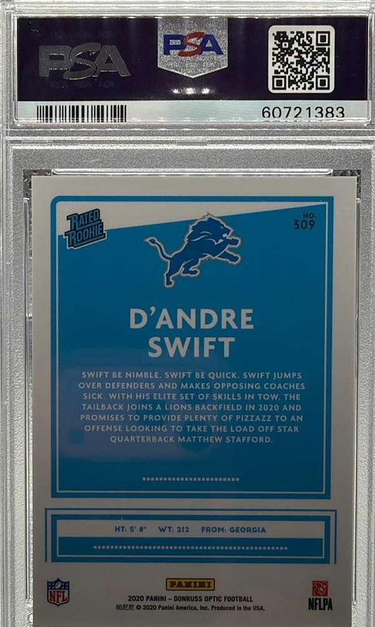 2020 Panini Donruss Optic #309 D'Andre Swift Variation PSA 10