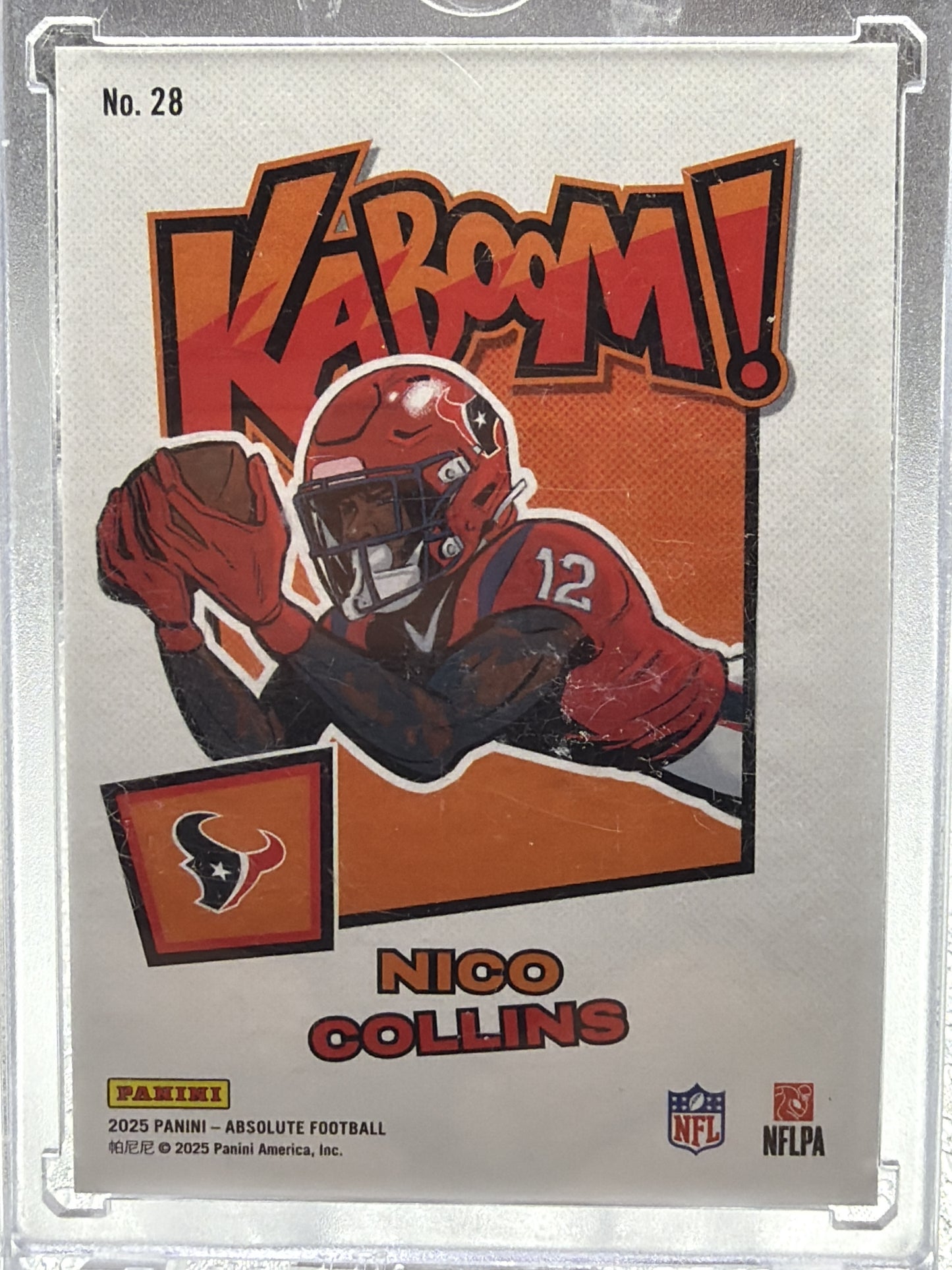 2025 Panini Absolute #28 Nico Collins Kaboom! Horizontal