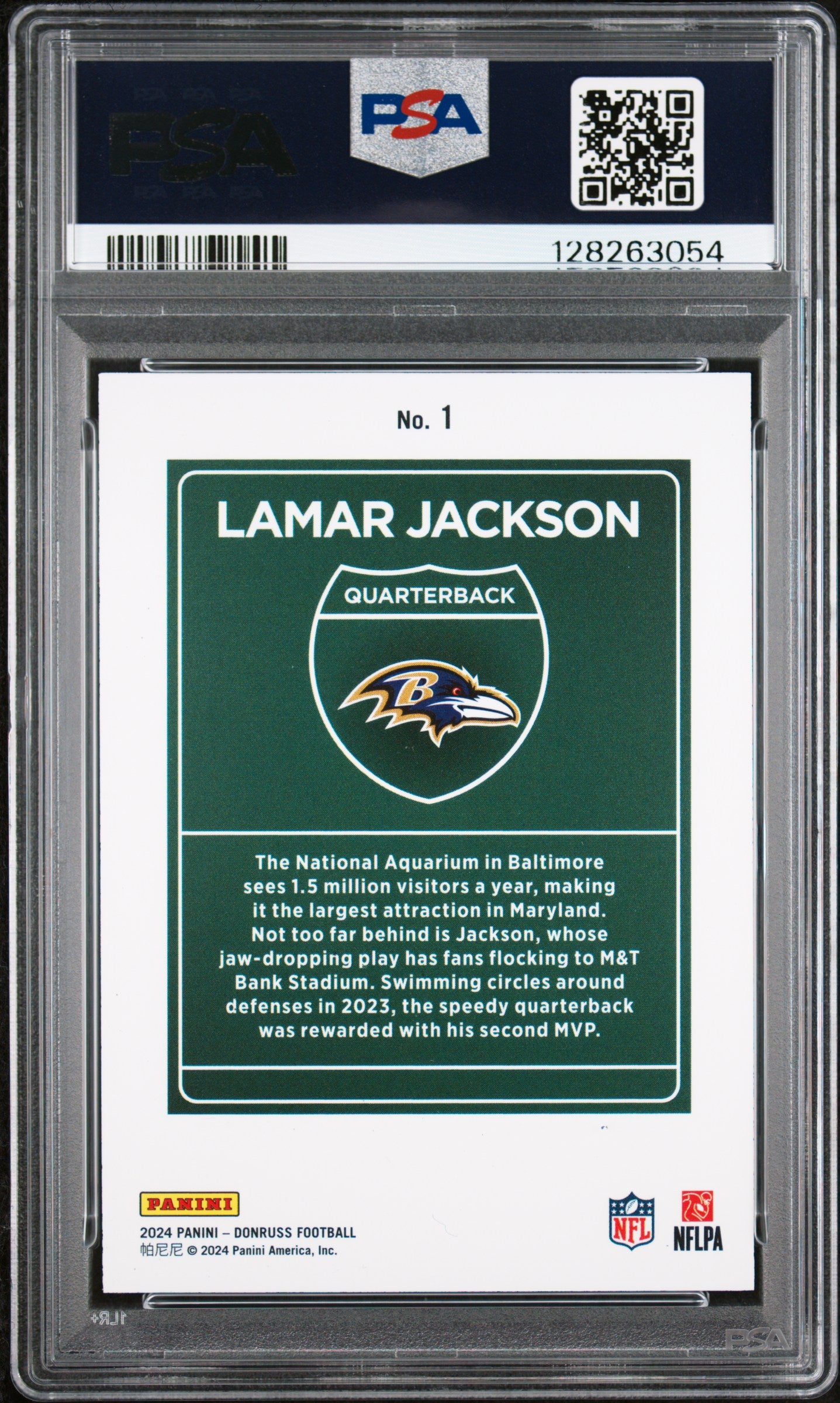 2024 Donruss #1 Lamar Jackson Downtown PSA 9