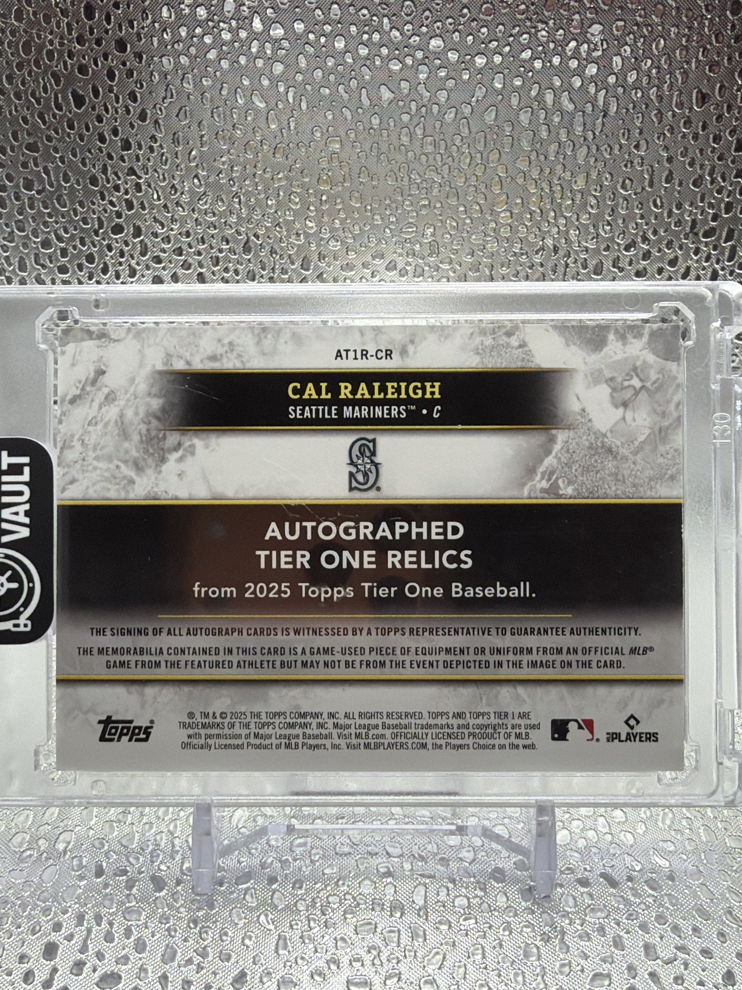 2025 Topps Tier One #AT1R-CR Cal Raleigh Tier One Autographed Relics #/149