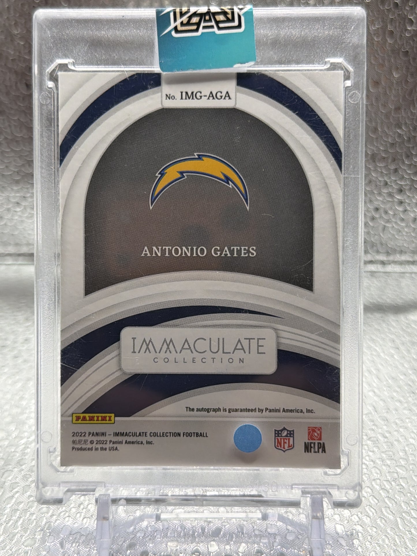2022 Panini Immaculate Collection Antonio Gates Marks of Greatness #/49