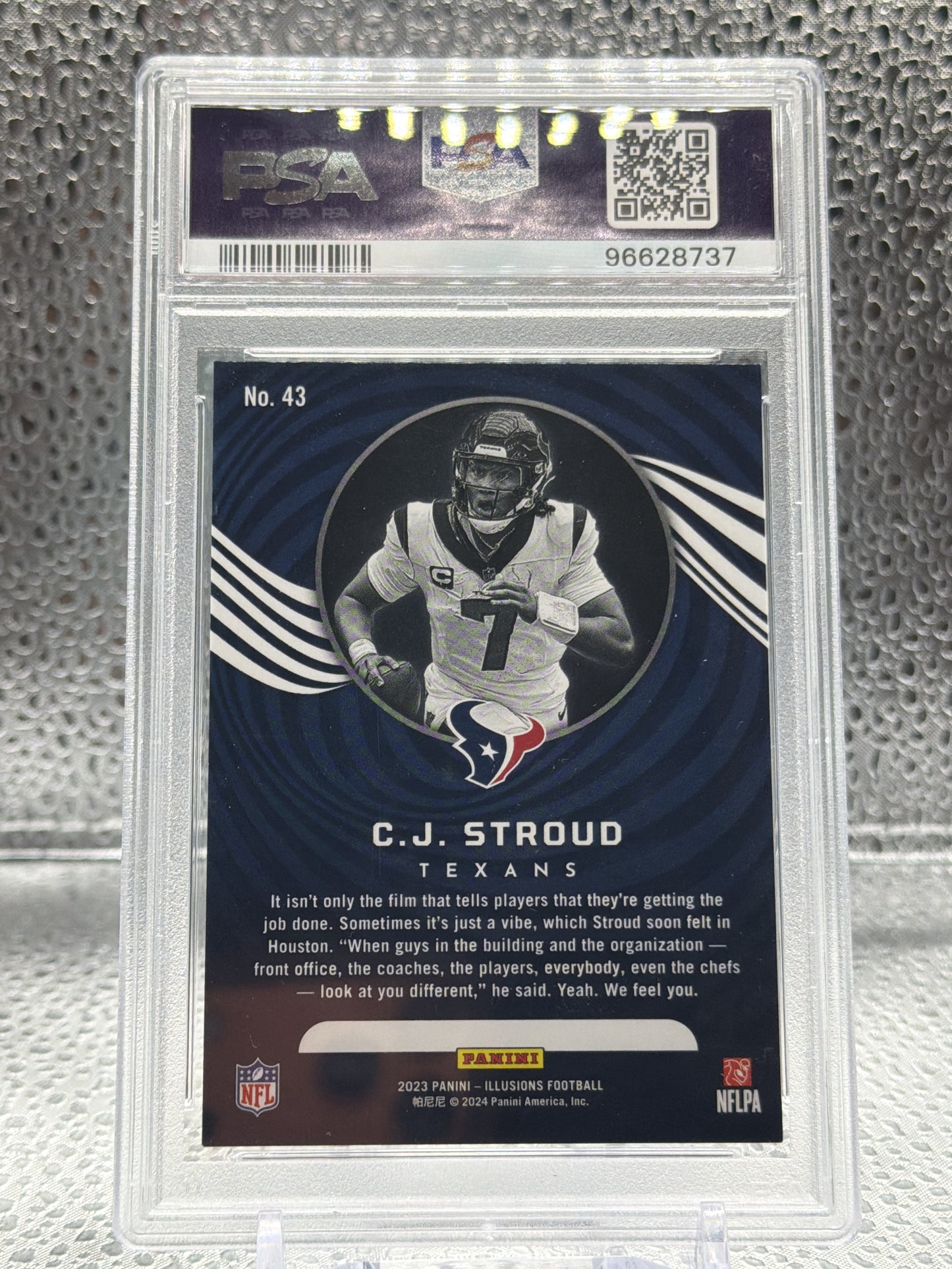 2023 Panini Illusions #43 C.J. Stroud Teal Trophy Collection PSA 9 #/175