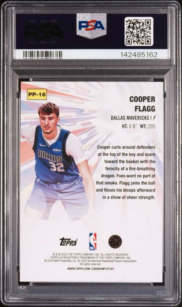 2025 Topps Power Players - Power Players-Holo Foil #PP-16 COOPER FLAGG PSA 9