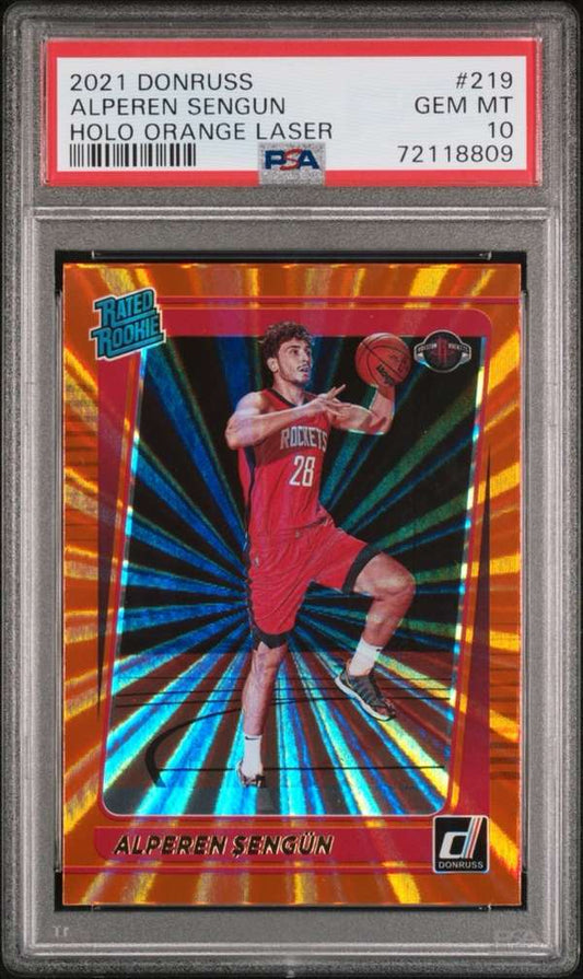 2021 Panini Donruss - Holo Orange Laser #219 ALPEREN SENGUN PSA 10