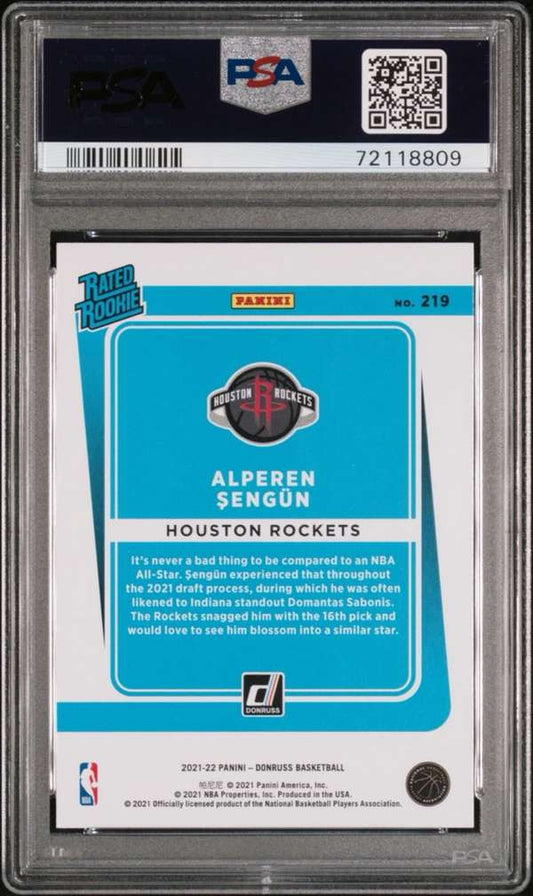 2021 Panini Donruss - Holo Orange Laser #219 ALPEREN SENGUN PSA 10