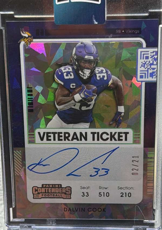 2021 Panini Contenders - Veteran Championship Ticket Autograph Dalvin Cook