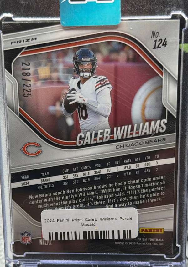2025 Panini Prizm - Purple #124 Caleb Williams