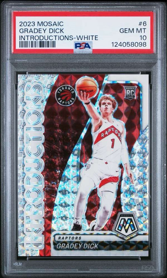 2023-24 Panini Mosaic - Introductions Mosaic White #6 Gradey Dick PSA 10