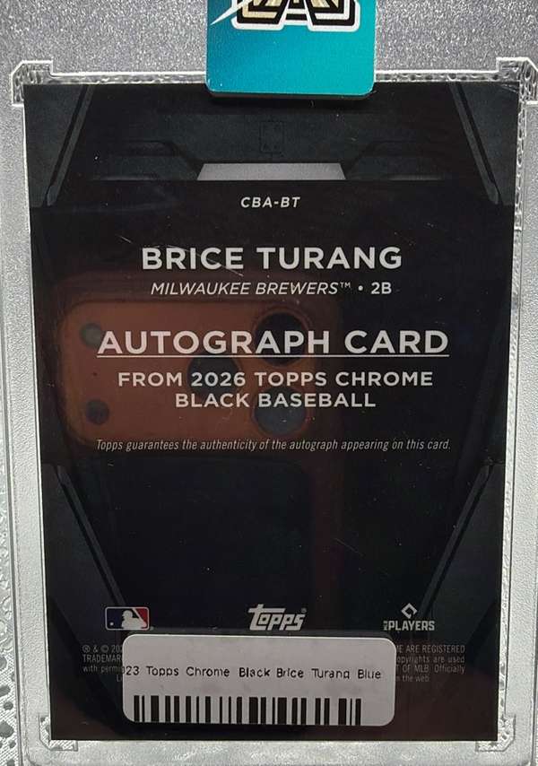 2026 Topps Chrome Black - Blue #cbabt Brice Turang