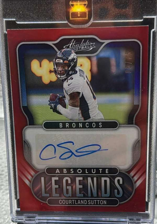 2022 Panini Absolute - Absolute Legends Signatures Red #AL-CS Courtland Sutton