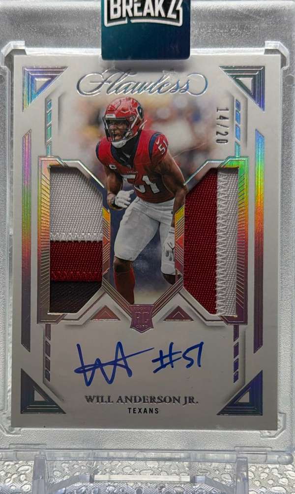 2024 Panini Flawless #DPA-WAJ Will Anderson Jr.