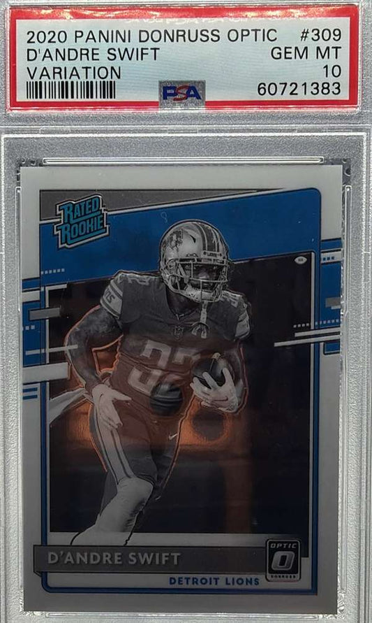 2020 Panini Donruss Optic #309 D'Andre Swift Variation PSA 10