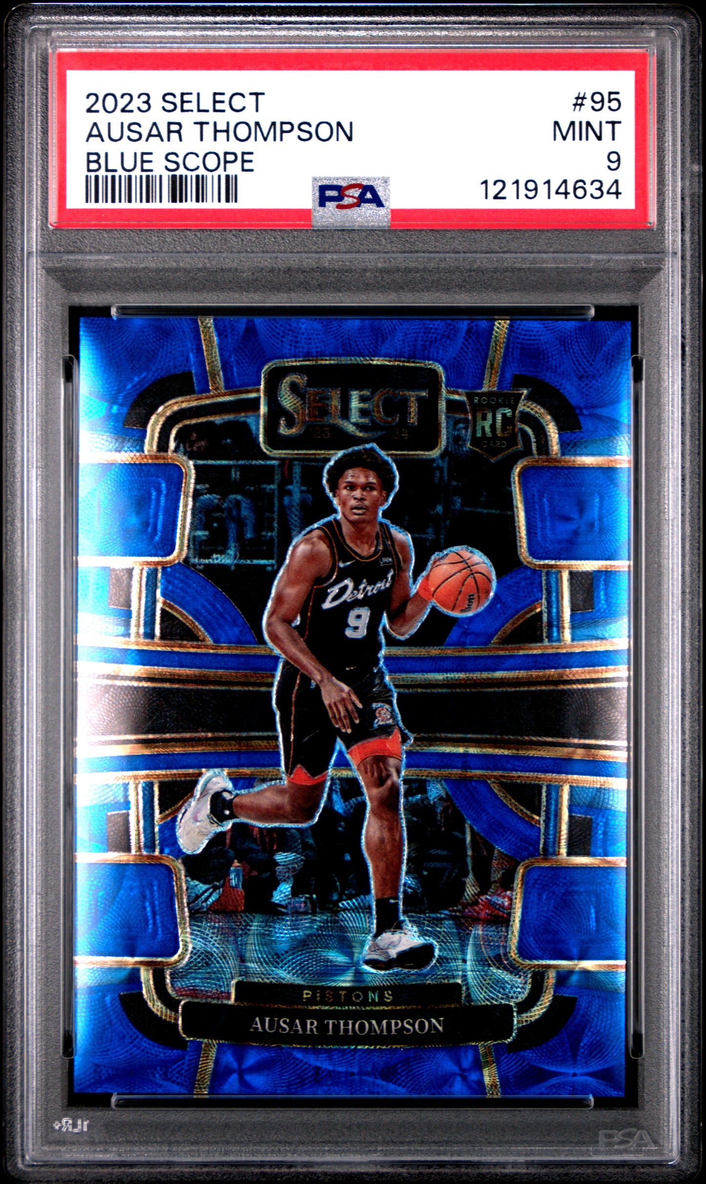 2023-24 Panini Select #95 Ausar Thompson Blue Scope Prizms PSA 9 #/249