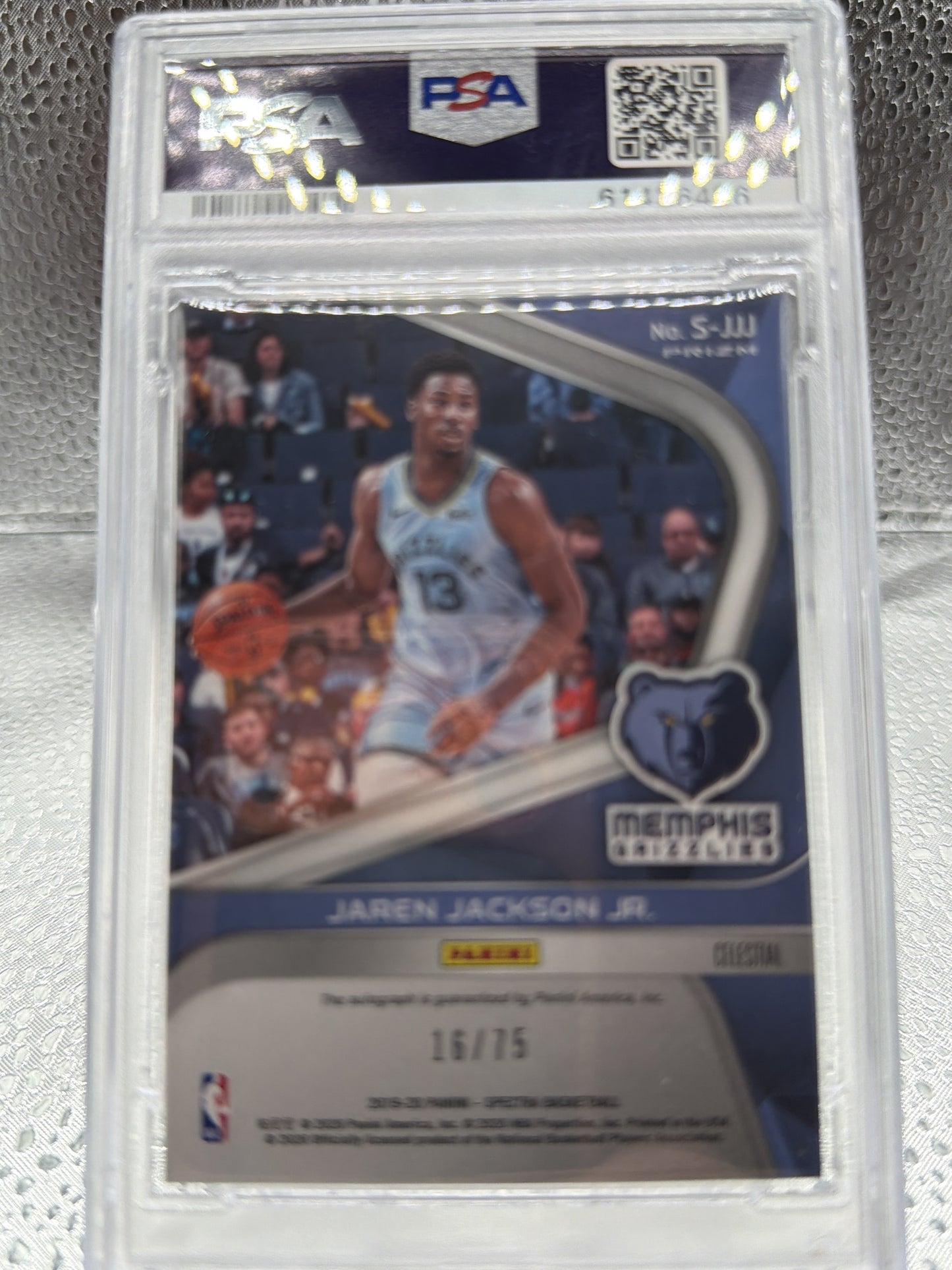 2019-20 Panini Spectra Jaren Jackson Jr. Signatures Celestial PSA 9 #/75