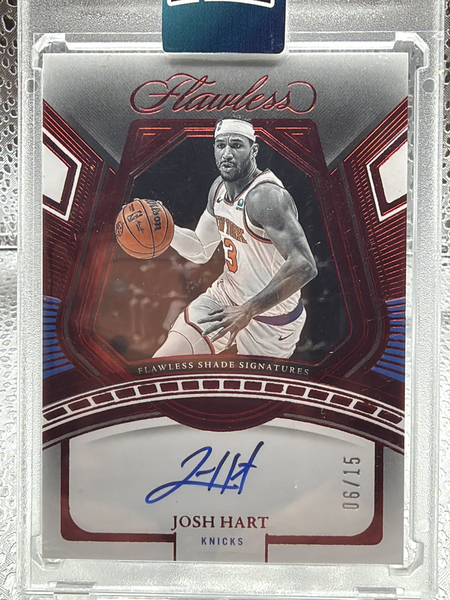 2023-24 Panini Flawless Shade Signatures Josh Hart #FSS-HRT Autograph /15 Knicks