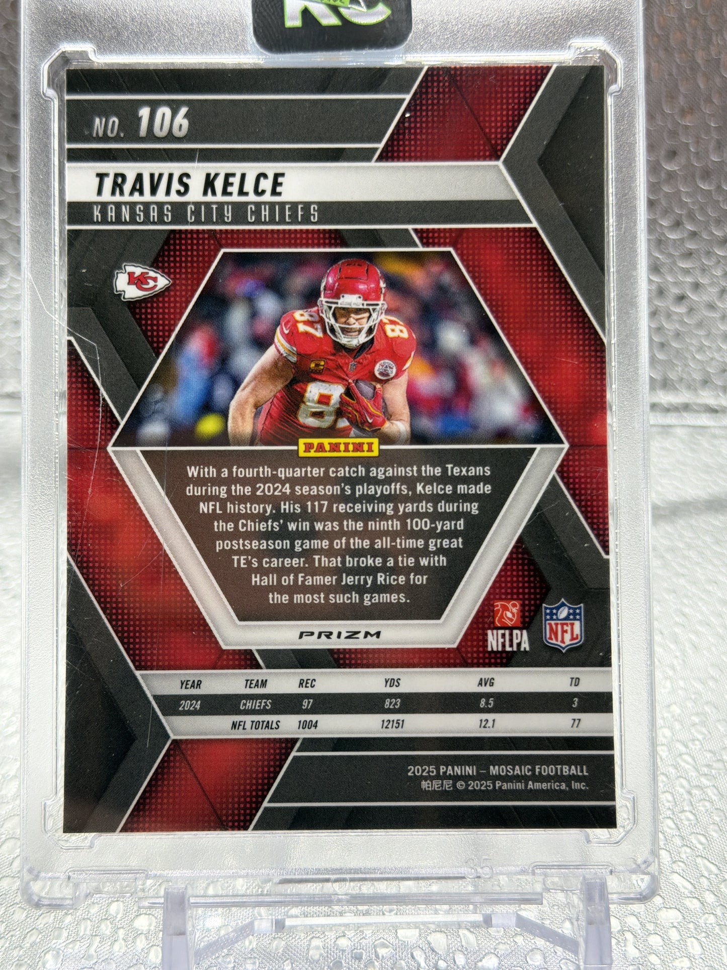 2025 Panini Mosaic - Travis Kelce #106 Mosaic Prizm