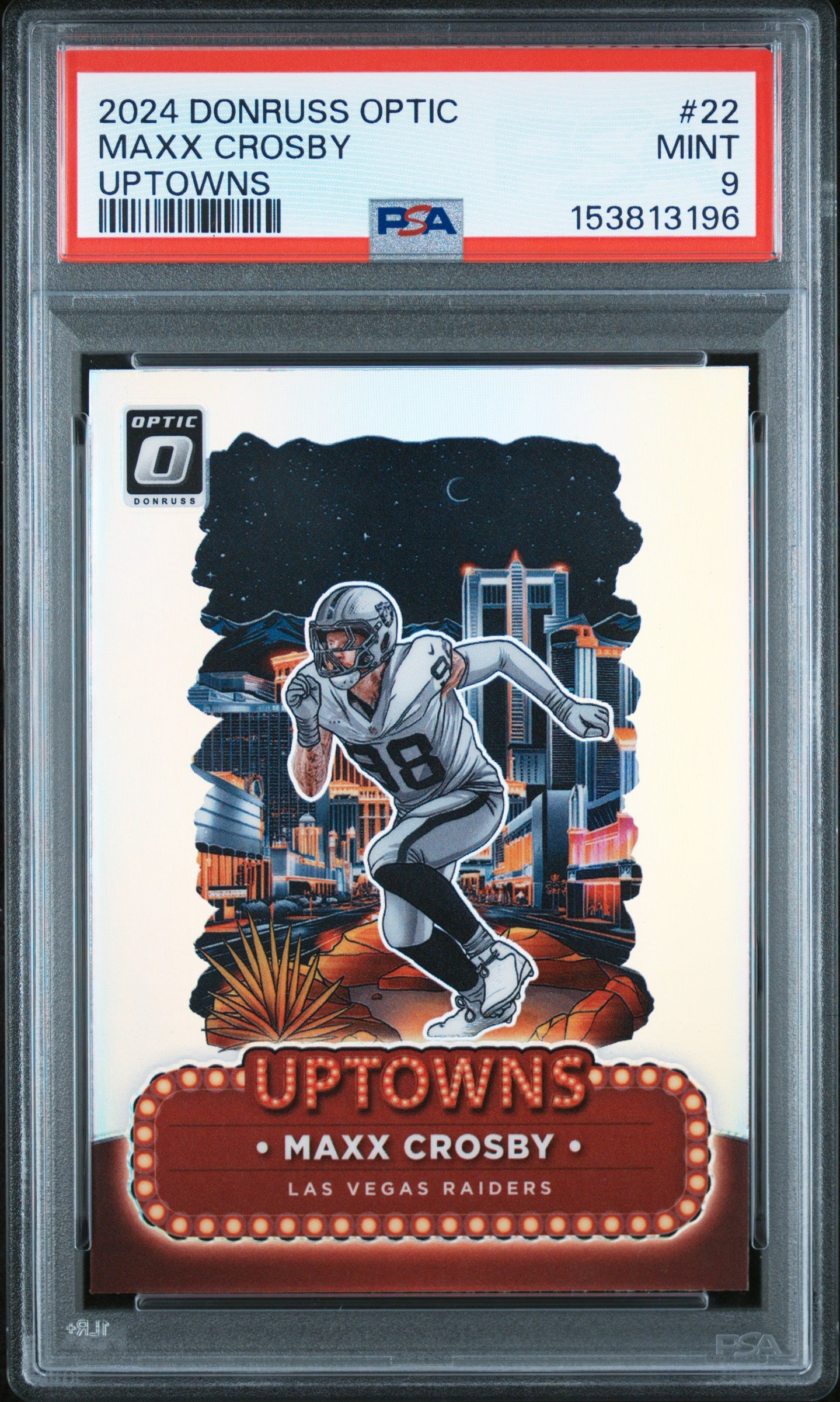 2024 Panini Donruss Optic Uptowns #22 Maxx Crosby PSA 9