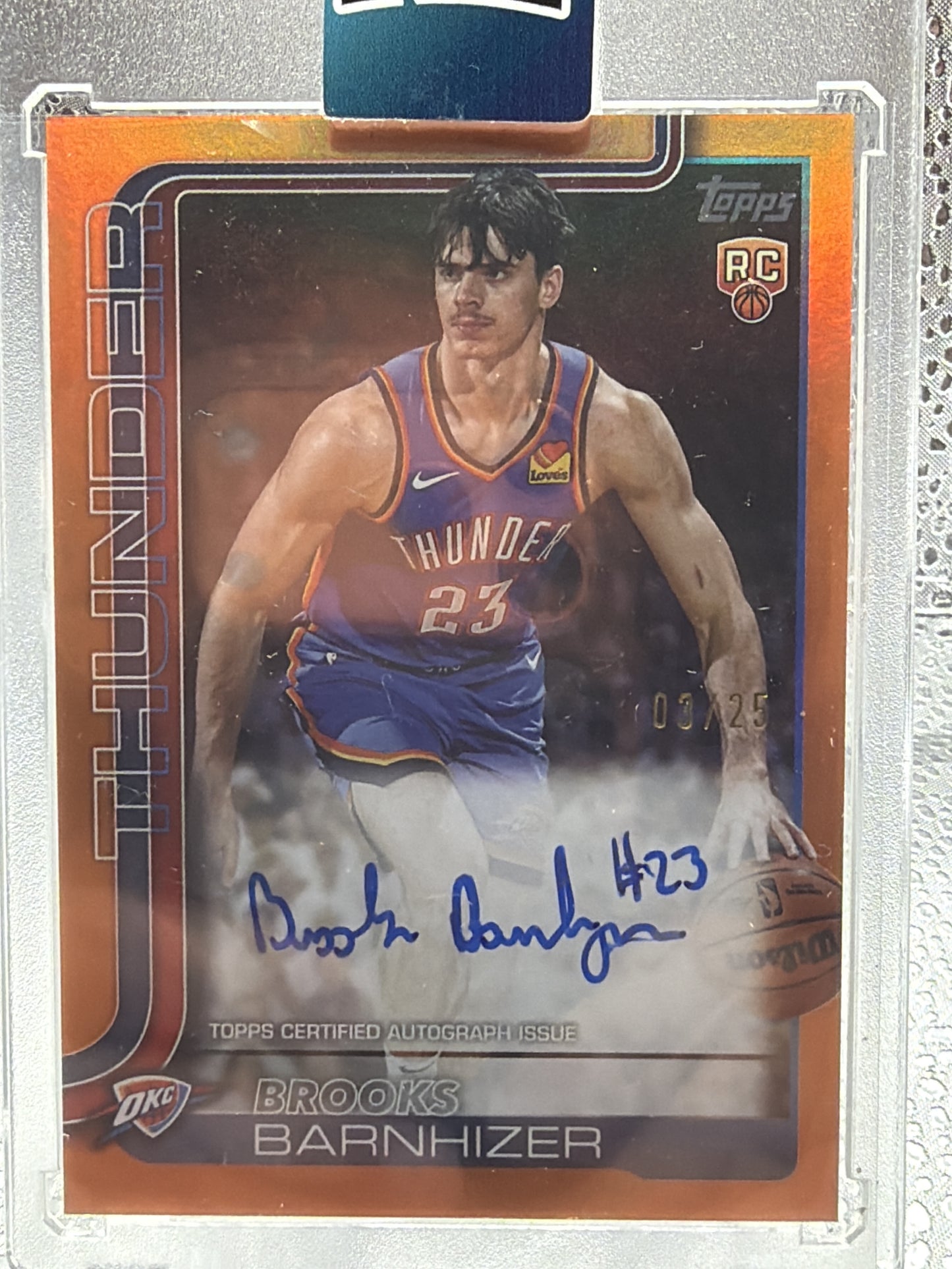 2025-26 Topps Brooks Barnhizer Flagship Real One Rookie Autographs #/25
