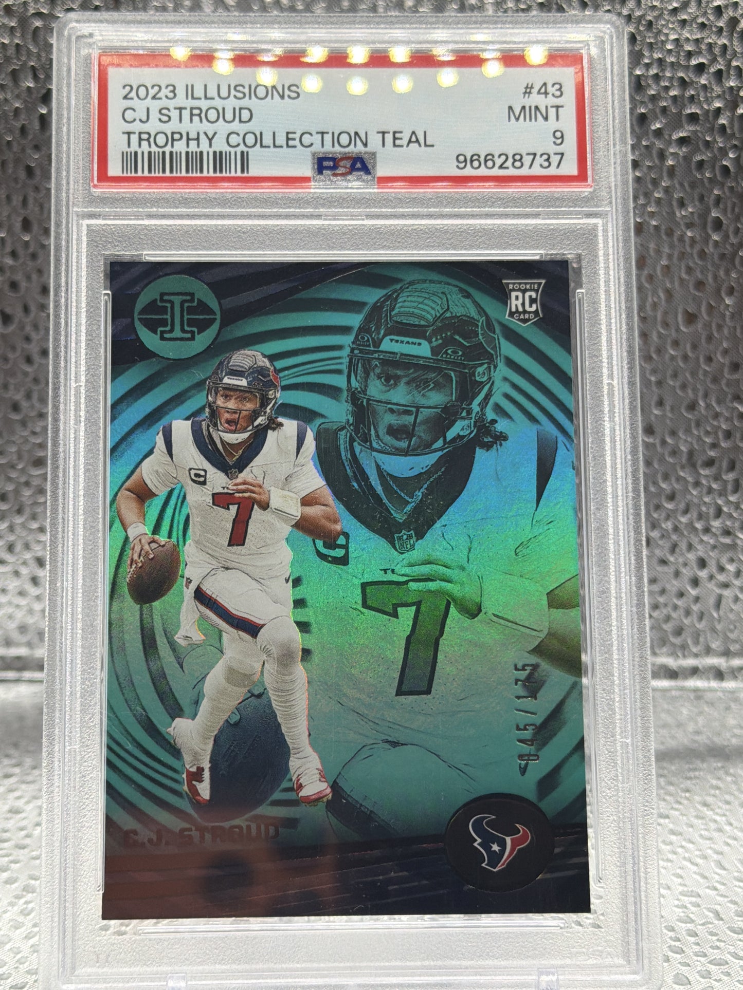 2023 Panini Illusions #43 C.J. Stroud Teal Trophy Collection PSA 9 #/175