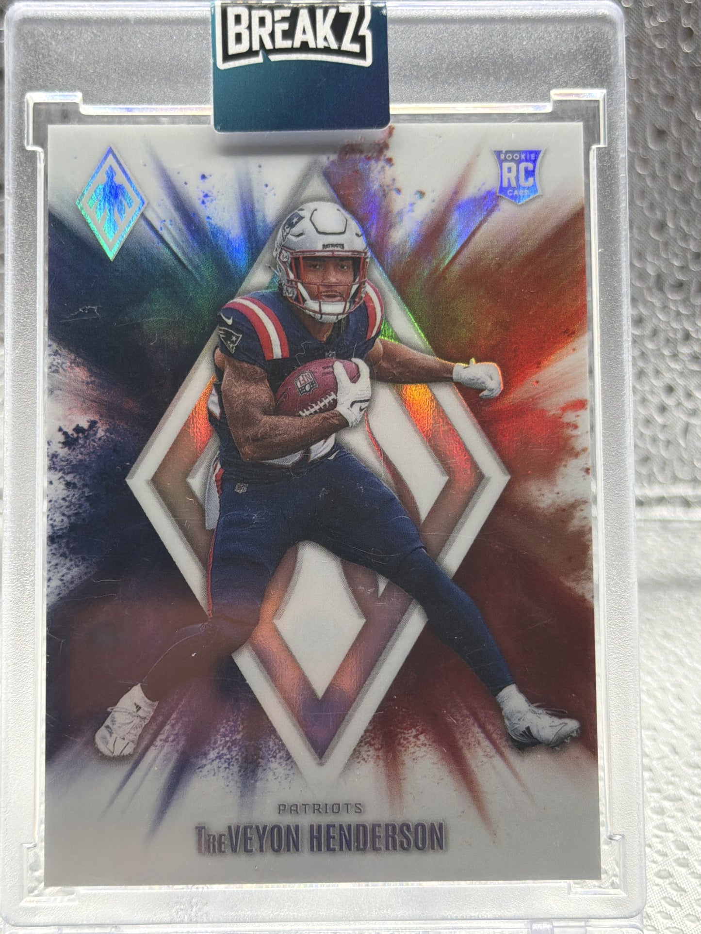 2025 Panini Phoenix TreVeyon Henderson Color Blast RC Rookie SSP #10 Patriots