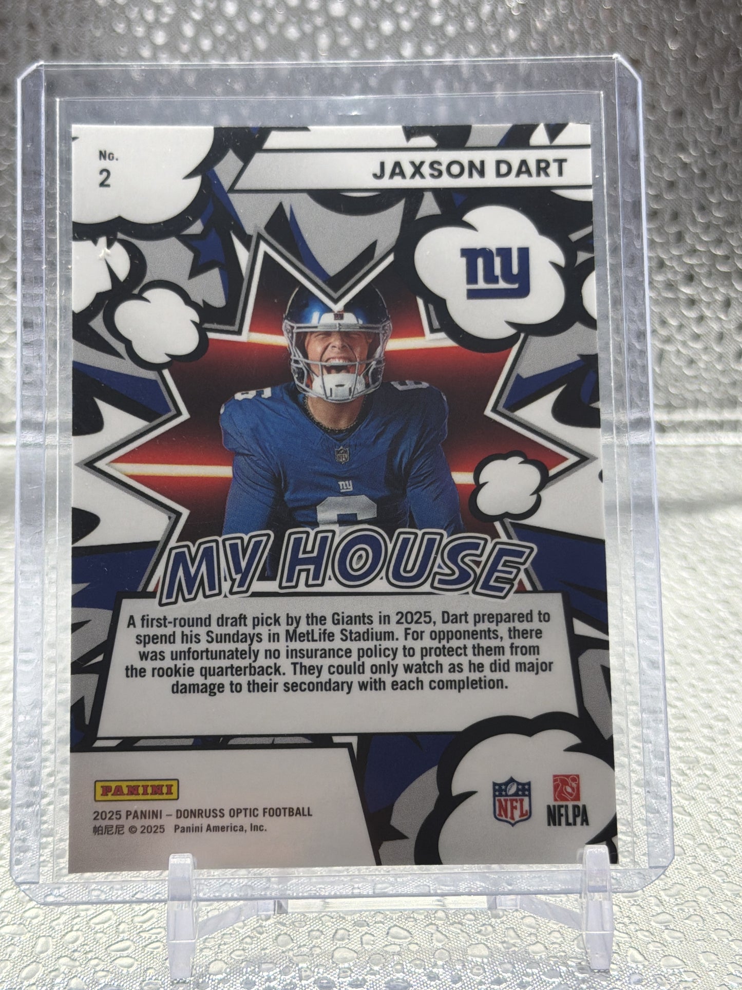 2025 Donruss Optic #2 Jaxson Dart My House