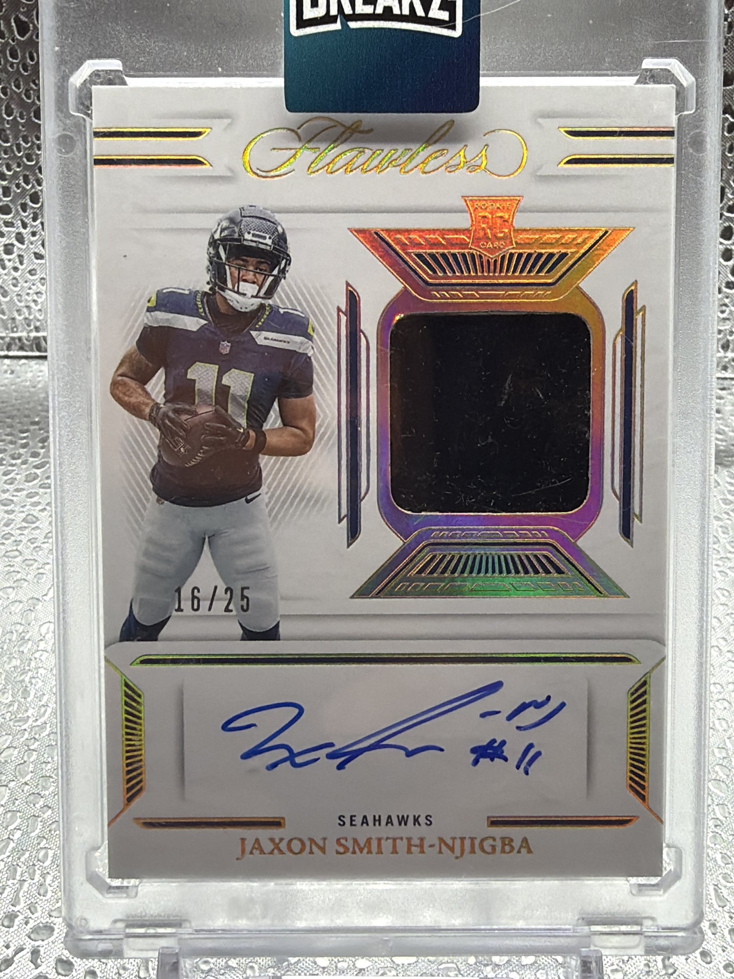 2023 Panini Flawless Jaxon Smith-Njigba Signature Gloves Rookie Patch Auto /25